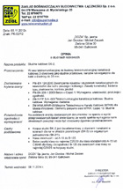 Certyfikaty, aprobaty, atesty, deklaracje zgodności nr 6